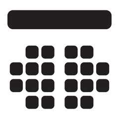 cinema seat glyph icon