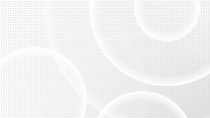 Grey white circles motion design with dots texture abstract background. Seamless looping animation - Powered by Adobe