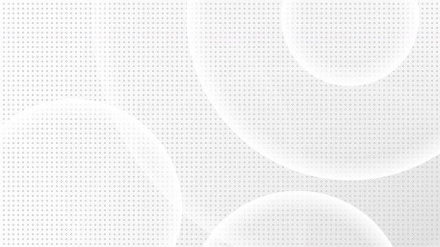 Grey white circles motion design with dots texture abstract background. Seamless looping animation