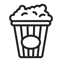 popcorn line icon