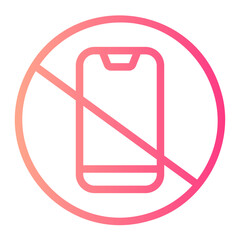 no phone gradient icon