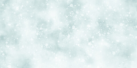 Beautiful shiny light glowing abstract glitter background with bokeh, Abstract cloudy blue background with bokeh, beautiful blue watercolor background with glitter particles for wallpaper and design.