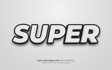 Super 3D Editable Text Effect Style