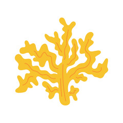 Obraz premium Cute Seaweed Clip Art Sea Plant Doodle Cartoon Animated Vector Illustration