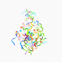 ribbon spiral confetti carnival color shine gift