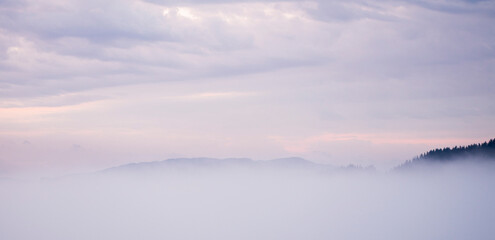 Sea of clouds in Elgeta, Guipuzcoa, Spain