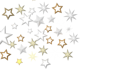 Golden Stardust Cascades in Mesmerizing 3D Rain Illustration