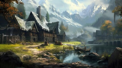 Fototapeta premium Beautiful Game Environment Art