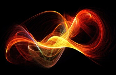 colored smoke, waves on a black background