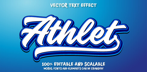 sport editable text effect style vintage