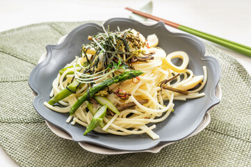 山菜の和風パスタ