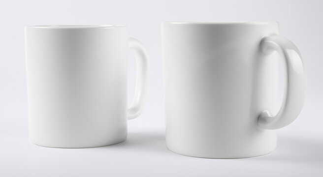White mug to customize. Mockup.