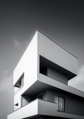 Fototapeta premium Contemporary Marvel: Modern Architecture House Exterior Study Design. Generative AI