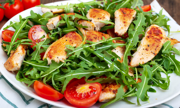 Delicious and healthy salad with lots of fresh ingredients.
