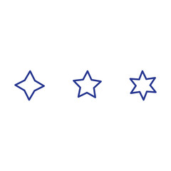 Vector set of simple  stars symbols. Star  icon collection 