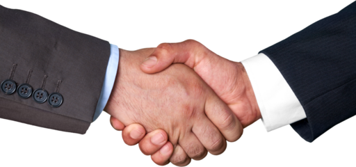 Businessmen shaking hands - isolated