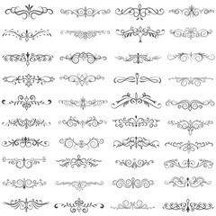 Vector illustration graphic elements for design, Swirl elements decorative illustration