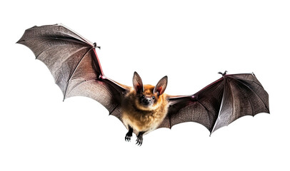 Flying bat isolated on transparent background, Generative AI