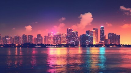 Obraz premium Miami Vibes Wallpaper Background