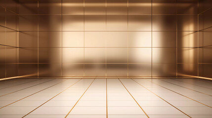 Abstract futuristic technology background, Minimalistic gold architectural background, modern design for poster, cover, branding, website, product showcase, AI generated.