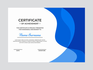 Certificate of achievement template design