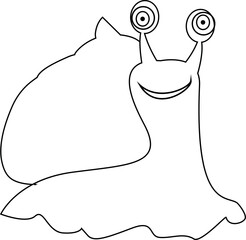Snail line drawing for design decoration.