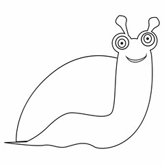 Snail line drawing for design decoration.