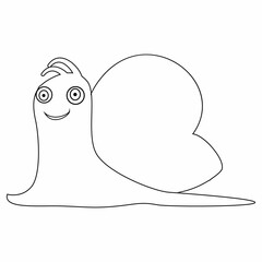 Snail line drawing for design decoration.