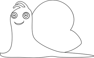 Snail line drawing for design decoration.