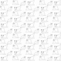 Snail line drawing for design decoration.