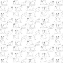 Snail line drawing for design decoration.