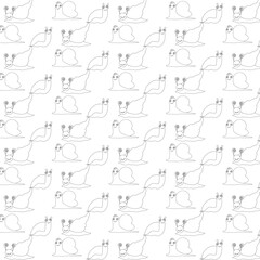 Snail line drawing for design decoration.