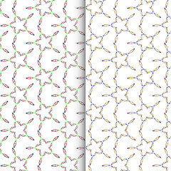 Big collection of memphis seamless vector patterns. Fashion design 80-90s.