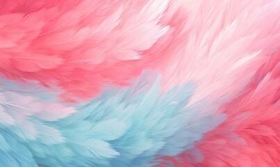  a close up of a pink, blue, and pink feather pattern on a cell phone case with a red background and a blue and pink feather pattern on the back of the phone.  generative ai