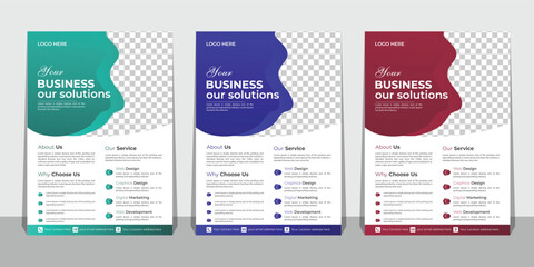 Creative Corporate & Business Flyer Brochure Template Design, abstract business flyer, vector template design. Brochure design, cover, annual report, poster, flyer. front montserrat