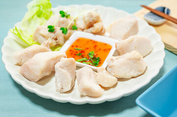 鶏むね肉のレンチン蒸し