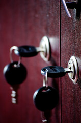 Obraz premium key in lock