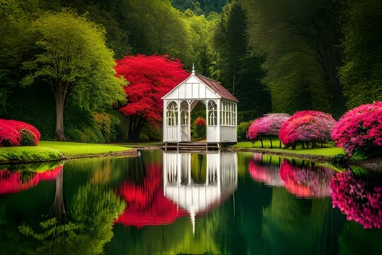 house on the lake Generated AI
