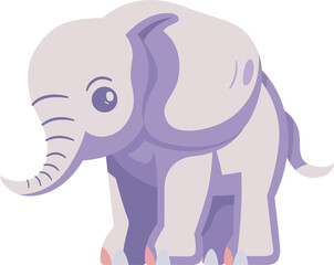 Cute elephant cartoon minimal
