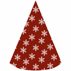 Festive hat with snowflakes for decoration.