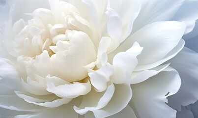  a large white flower is shown in this image, it looks like it is blooming from the center of the flower, the petals appear to be in the center of the petals.  generative ai