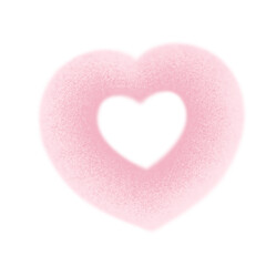 Kawaii pink blur heart