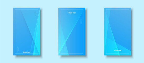 Creative Story Package background . full of colors, gradation bright blue  , slash , abstract memphis eps 10