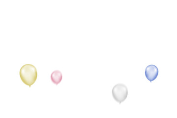 Colorful balloon vector illustration on transparent background set. Birthday balloon flying for party.  Vector illustration, balloon clip art, balloon clipart, png file