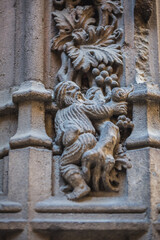Details of Palace of the Government of Catalonia, Gothic Quarter in Barcelona, Spain