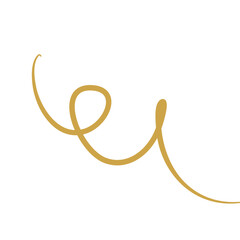 Obraz premium Gold Flourish Swirl Ornament