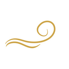 Obraz premium Gold Flourish Swirl Ornament