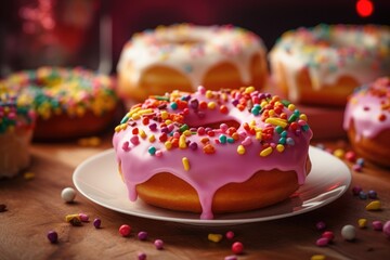 Fototapeta na wymiar donuts close up food photography