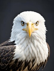 Naklejka premium Portrait of an American Bald Eagle (Haliaeetus leucocephalus). 