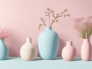 Modern Decorative Ceramic Flower Vases Generative AI